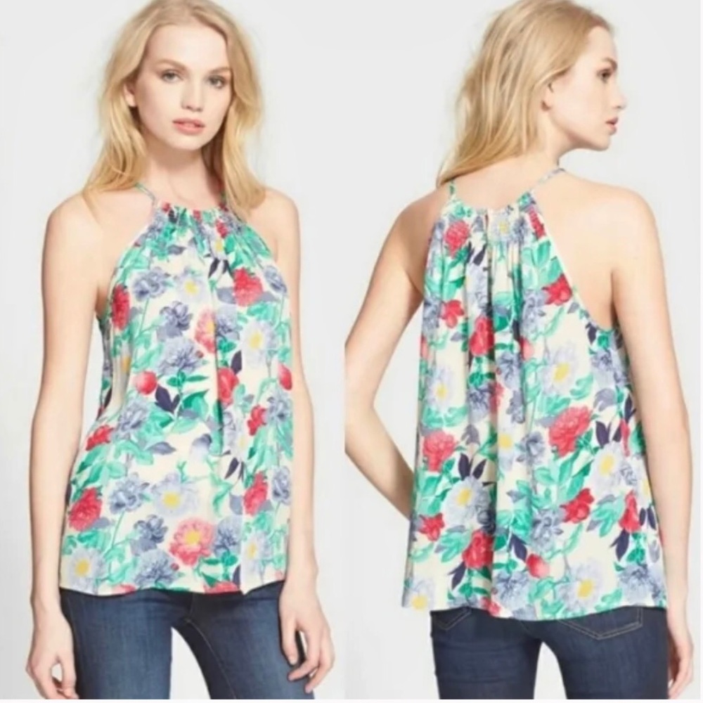 Joie Multicolor Floral Silk Tank Top Size Medium
